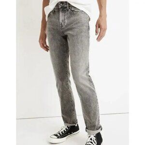 NEW MADEWELL Jeans Men Slim Authentic Flex Denim Gray Stretch Comfort 32 X 32